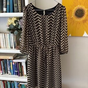 Fall Zigzag Mini Dress